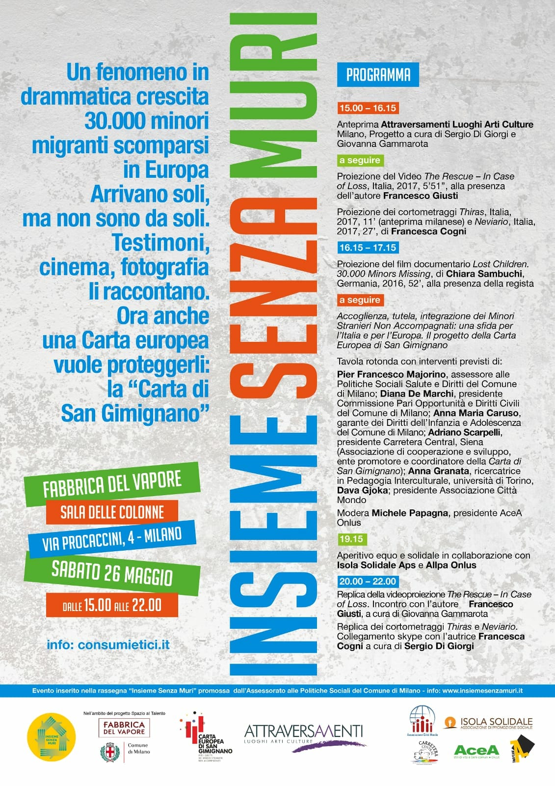 Insieme senza muri European Charter of San Gimignano program